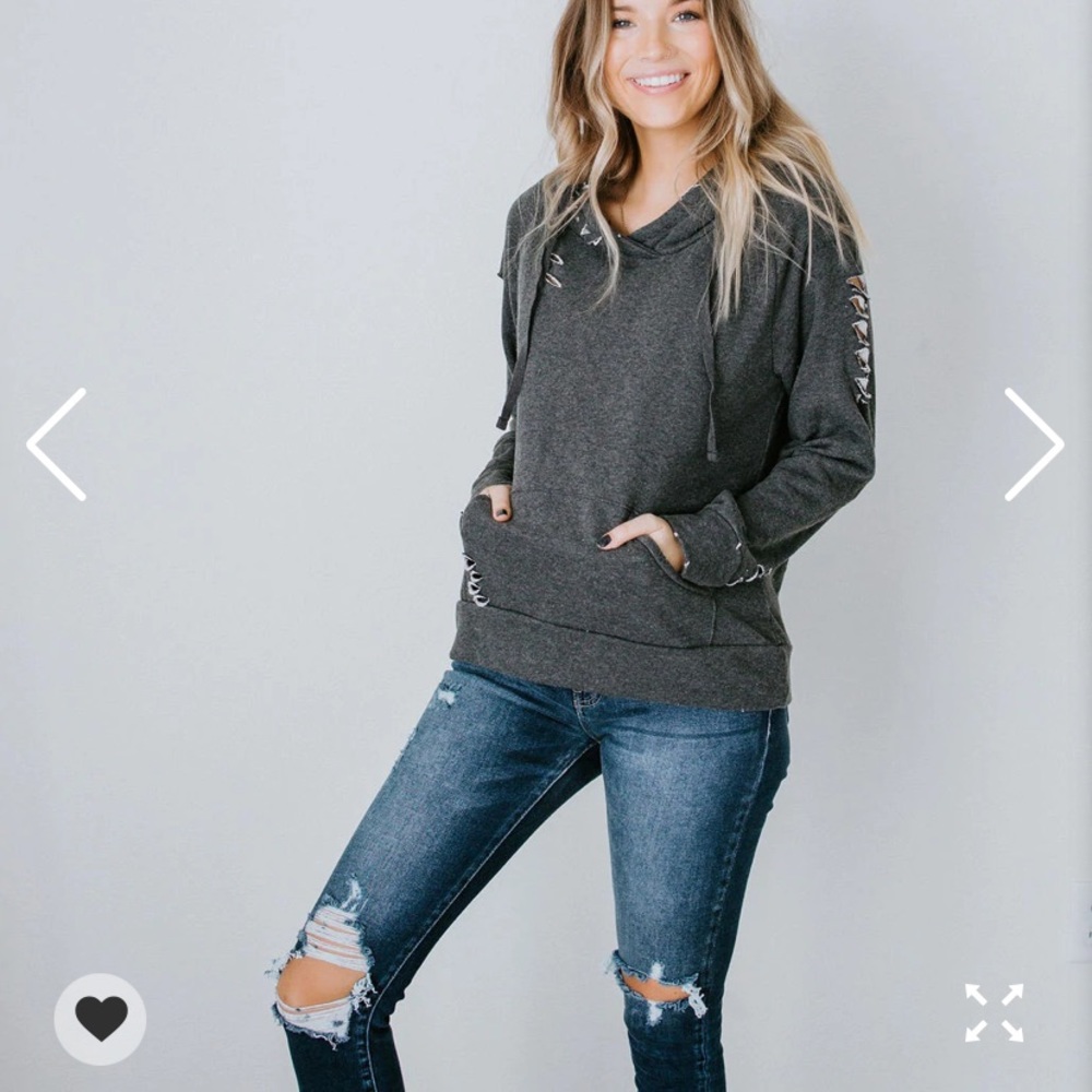 Chelsea DeBoer by Lily & Lottie Distressed Hoodie
